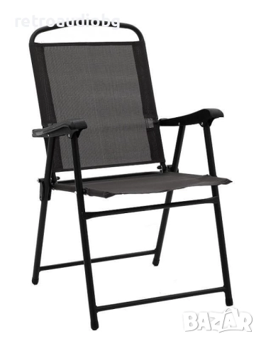  Градински комплект КАМЕЛИЯ маса Ф75, 4 сгъваеми стола и чадър, снимка 2 - Градински мебели, декорация  - 52734410