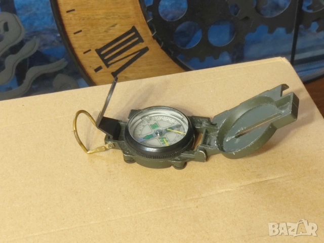 Джобен компас Black Fox Military Compass, тъмнозелен, снимка 2 - Ножове - 53064673
