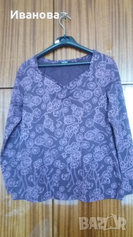 Блуза бордо на цветя, снимка 7 - Блузи с дълъг ръкав и пуловери - 44898953