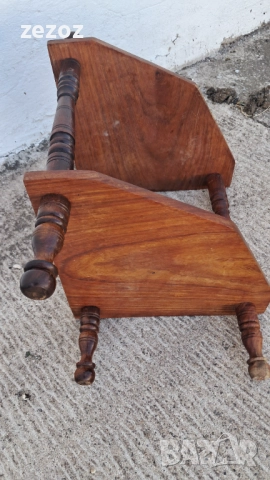 Етажерка махагов масив, снимка 7 - Етажерки - 52410157