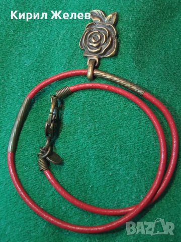 БРОНЗОВА РОЗА - BULGARIA МНОГО КРАСИВО МАРКОВО ФЛОРАЛНО АРТ КОЛИЕ МЕДАЛЬОН 34767, снимка 8 - Колиета, медальони, синджири - 39189517