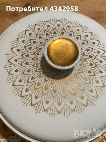 SCHUMANN ARZBERG. 1960-1970г.Супник със златен мотив., снимка 2 - Други ценни предмети - 49623999