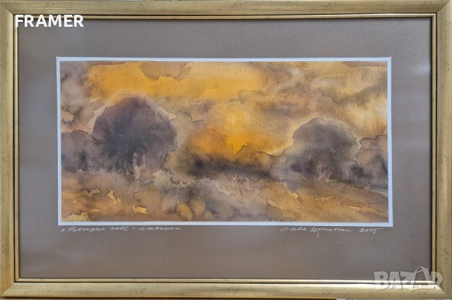 Aкварел от големият български художник Сава Цоновски 15 , снимка 1