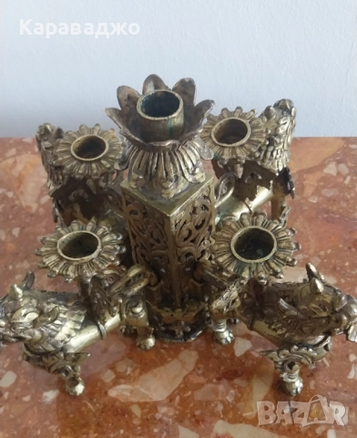 Античен свещник, снимка 5 - Други - 51539434