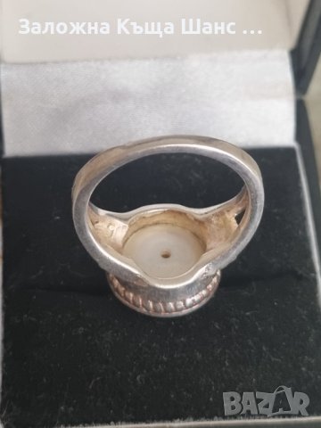 Стар сребърен пръстен 925 проба с перла , снимка 7 - Пръстени - 41832771