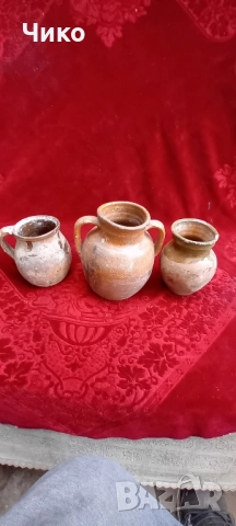 3бр стари керамични гърнета 