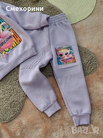 Детски ватирани комплекти Балерина Капучина в лилаво, за момиченца от 3г до 8г , снимка 6 - Детски комплекти - 52480301