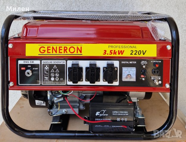 3,5 KW Генератор за ток /бензинов/ - Генератори за ток на складови цени, снимка 1 - Генератори - 38437593