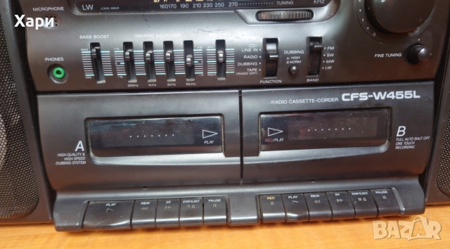 Радиокасетофон Sony CFS-W455L, снимка 3 - Радиокасетофони, транзистори - 53513757