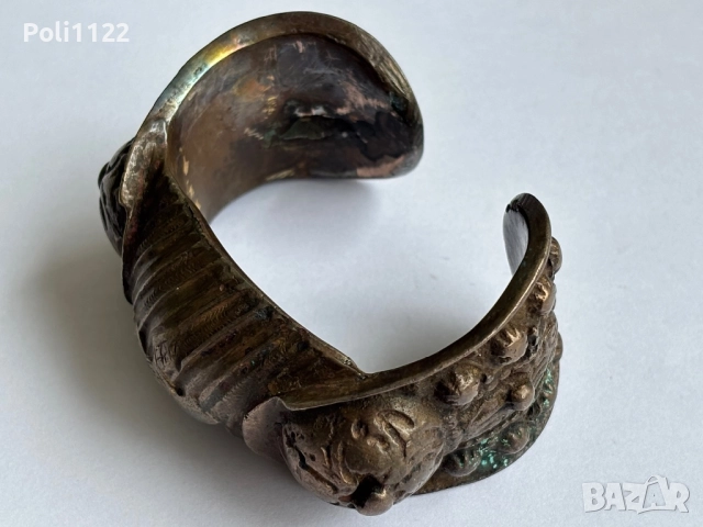 Възрожденска гривна рогатка, снимка 6 - Антикварни и старинни предмети - 51744323