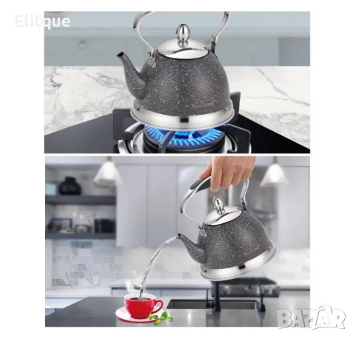 Висококачествен чайник с фина цедка, 1L, снимка 11 - Други - 52901451