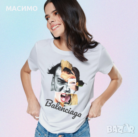 тениски | Balenciaga | Philipp plein | Gucci | Moschino | Guess, снимка 7 - Тениски - 44786000