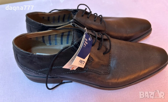 Страхотни ръчно изработени швейцарски обувки Fretz Man № 46, снимка 6 - Официални обувки - 51678561