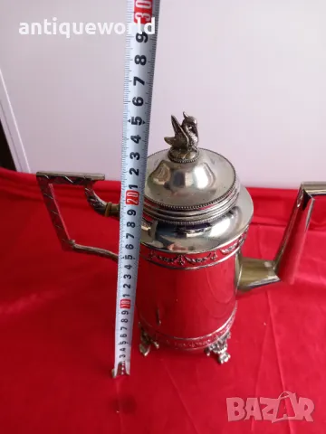  Стара Посребрена БАРОКОВА Кана , Чайник, снимка 7 - Антикварни и старинни предмети - 47964793