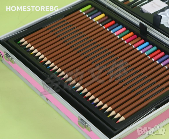 🎨 Творчески комплект за рисуване – 145 части в удобен куфар 🎨, снимка 5 - Рисуване и оцветяване - 51729162