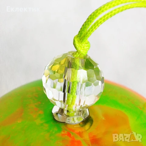 Неоново лято. Японски стъклен вятърен чан. Кристален ловец на слънце, снимка 10 - Декорация за дома - 50759114