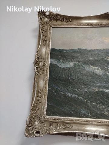 Картина "Неспокойно море" 108х76, снимка 13 - Картини - 53331316