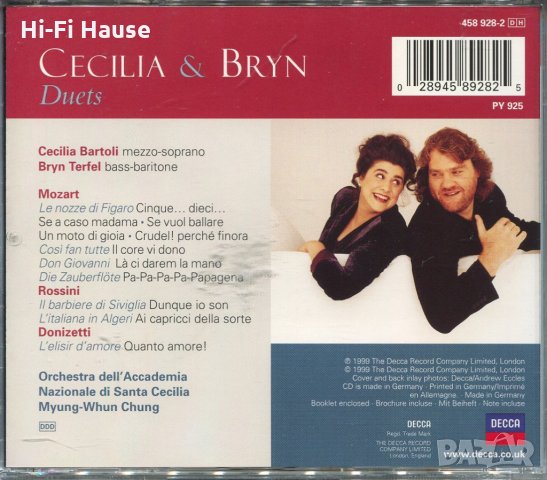 Cecilia&Bryn -Duets Bryn Terfel, снимка 2 - CD дискове - 34588304