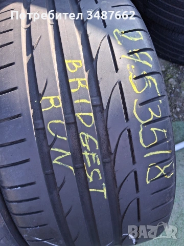 245 35 18 BRIDGESTONE 2бр летни RUN FLAT , снимка 2 - Гуми и джанти - 53816161