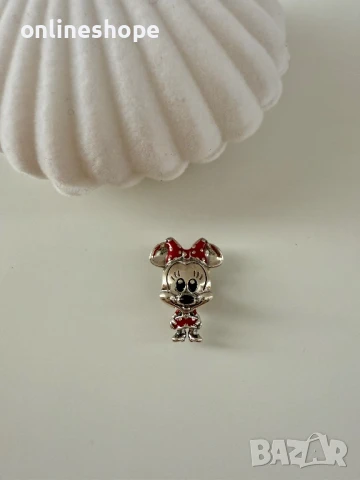 Сребро S925 Сребърен талисман Minnie Mouse Подходящ за гривни , снимка 3 - Други - 51412888