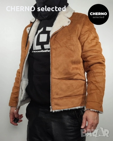Мъжко шерпа яке тип байкър SAINT MORTA Renegade Faux Suede Sherpa Biker – размер L – Отлично състоян, снимка 5 - Якета - 53623447