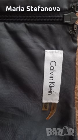 Сива разкроена рокля Calvin Klein , снимка 6 - Рокли - 35977365
