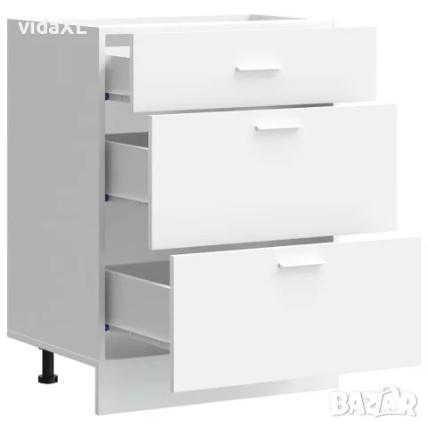 vidaXL Кухненски шкаф "Lyon" бял, инженерно дърво, снимка 5 - Шкафове - 56148211
