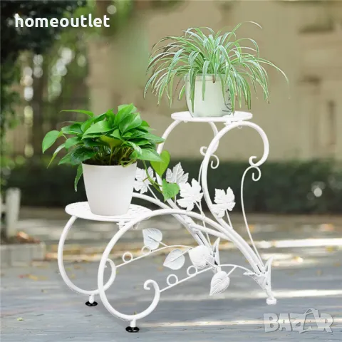 Цветарник от ковано желязо UNHO XJJ686-WT, снимка 7 - Стайни растения - 49084623