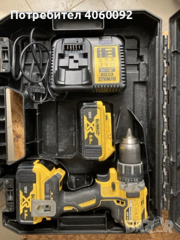 Акумулаторен винтоверт DeWALT-DCD791P2 с безчетков двигател, 2 батерии 18 V, 5 Ah и зарядно у-во , снимка 7 - Винтоверти - 56074302