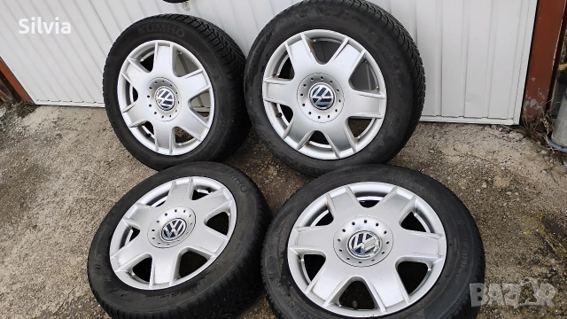 Оргинални джанти за фолцваген с добри зимни гуми, снимка 4 - Гуми и джанти - 53696169