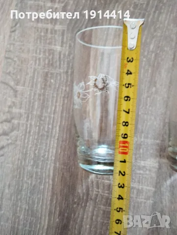 Стъклени чаши с цветя 12 бр., снимка 6 - Чаши - 49756461