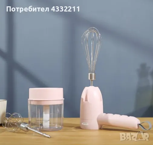 Чопър, Миксер 2 в 1 продукт с две приставки, USB зареждане, снимка 1