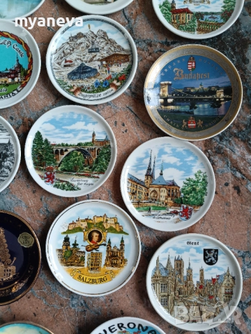 Колекция от порцеланови , декоративни,  сувенирни чинии от различни  градове и забележителности , снимка 4 - Антикварни и старинни предмети - 52869409