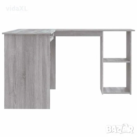 vidaXL Ъглово бюро, сив сонома, 120x140x75 см, инженерно дърво, снимка 5 - Бюра - 56148039