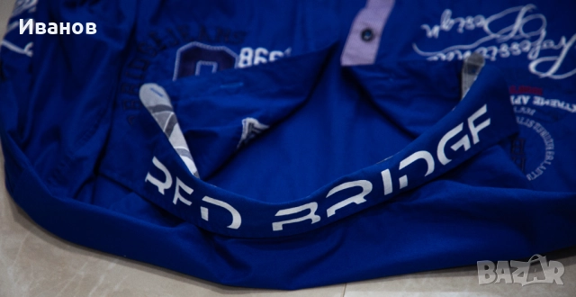 Ефектна синя риза с дълъг ръкав Redbridge - XL, снимка 3 - Ризи - 52775808