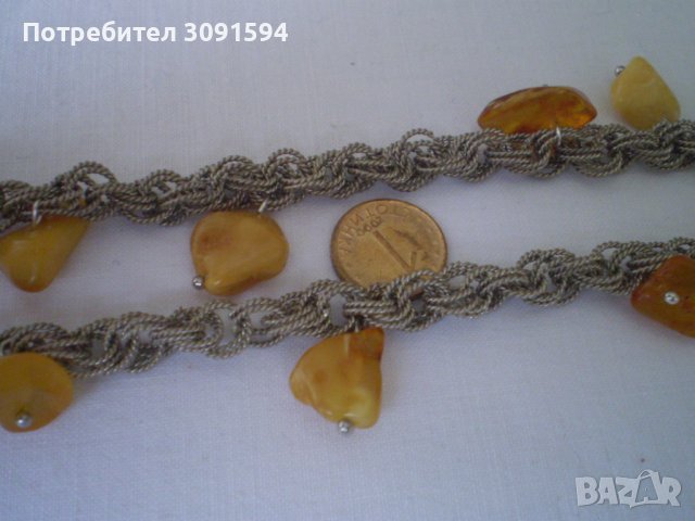 Винтидж  Дамско колие от естествен кехлибар, снимка 8 - Антикварни и старинни предмети - 40352341