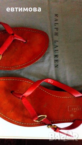 Чехли Ralph Lauren, кожа, 38.5, снимка 4 - Сандали - 41372952