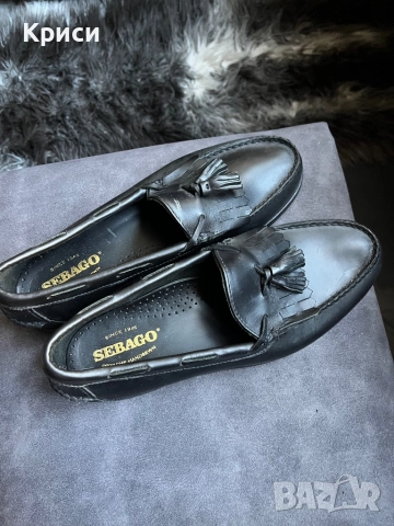 Мъжки обувки от естествена кожа 44 номер, снимка 6 - Мокасини - 52736380