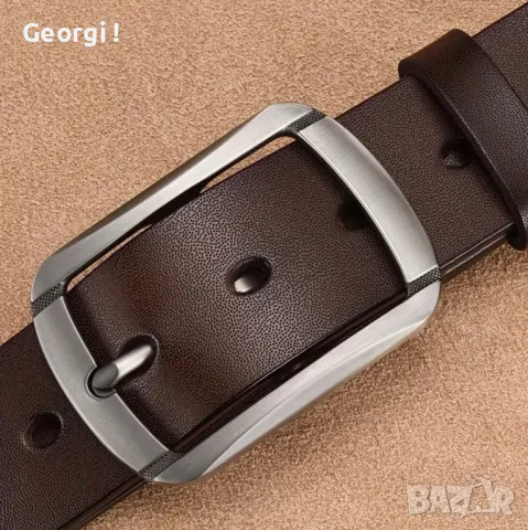 Мъжки дизайнерски кожени колани /Черен и кафяв естествена кожа!, снимка 11 - Колани - 49756648