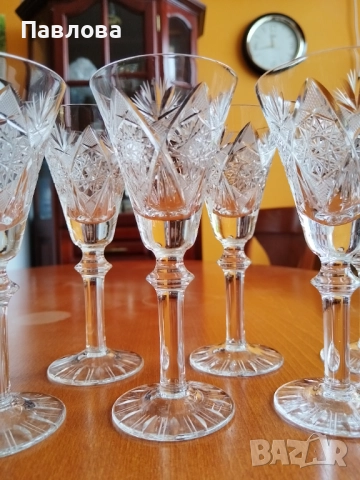Кристални чаши, снимка 3 - Сервизи - 52645869