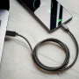 USB Type-C to USB Type-C Charging Cable 60W, найлонова оплетка - 200 см, снимка 4
