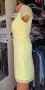 -20% Свежа жълта рокля от шифон с подплата, снимка 3