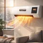 Стенен PTC отоплител и вентилатор LX-333 – 1800W, дистанционно управление и таймер, снимка 2