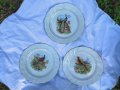 Порцеланови чиний с птици - Френски, снимка 1 - Антикварни и старинни предмети - 41835906