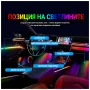 RAINBOW LED амбиентно осветление за автомобили с RGB 256 цвята, 22 в 1, снимка 6