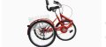 Нов Сгъваем Триколесен Велосипед 24 цола 7 скорости червен, снимка 1