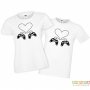 Tениски за влюбени Свети Валентин Couple Gamers Game Controller Heart, снимка 3