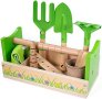 Нов комплект дървени играчки градински инструменти деца подарък, снимка 2