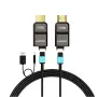 RUIPRO HDMI 2.1 8K 10m GEN4AK – оптичен кабел 48Gbps, 8K@60Hz, 4K@120Hz, сменяеми конектори, снимка 3