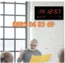 Голям дигитален LED часовник с аларма, календар и температура 45х23 см, снимка 3